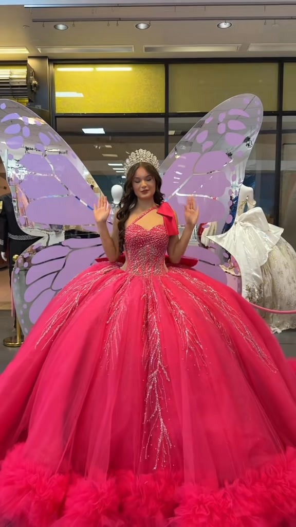 pink quinceañera dress near Milwaukee Wisconsin at Arelys Boutique