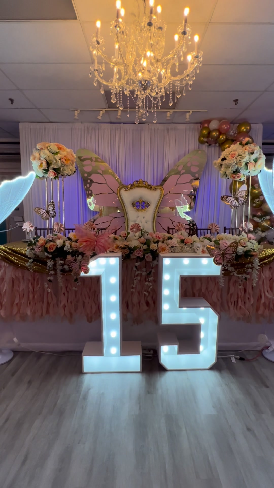 quinceañera event decor display Greendale Wisconsin